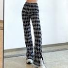 Argyle Boot-cut Pants