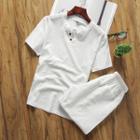 Set: Short-sleeve V-neck T-shirt + Pants