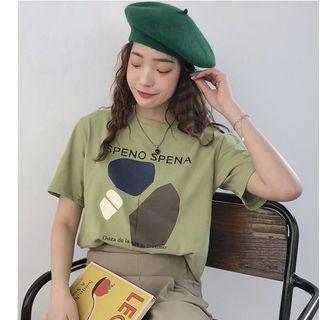Wide Lettering Short-sleeve T Shirt White - Xxxs