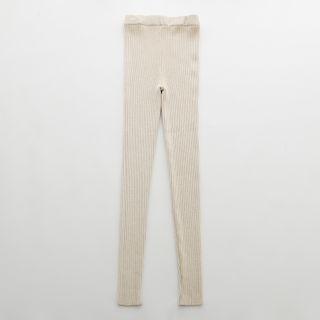 High-waist Plain Striped Skinny Pants