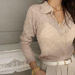 Slim-fit Smocked Shirt