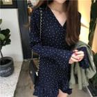 Poka Dot V-neck Dress