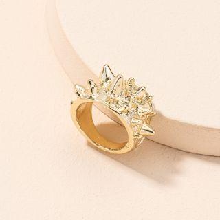 Studded Alloy Ring Gold - No.7