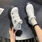 Adhesive Tab Cut-out Platform Shoes