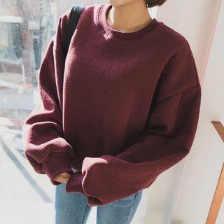 Balloon-sleeve Thick Sweatshirt