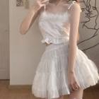 Fluffy Camisole Top / Skirt / Set