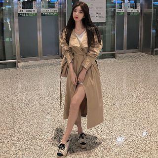 England Lapel Trend Coat With Sash