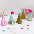 Birthday Party Hat / Set Set - Pink & Blue & White & Gold - One Size