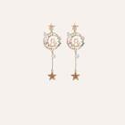 Cat Star Drop Earring 1 Pair - As Shown In Figure - One Size