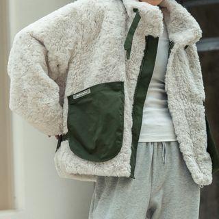 Pocket Detail Faux Fur Jacket