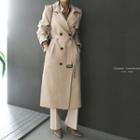 Belted Double-breasted Maxi Trench Coat