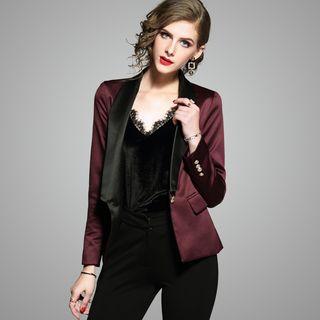 Single-button Silk Blazer