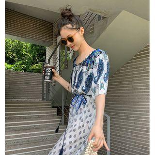 Tasseled Maxi Paisley Dress