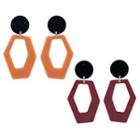 Acrylic Hexagon Drop Earrings