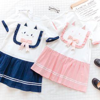 Sailor Short-sleeve Linen Dress
