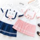 Sailor Short-sleeve Linen Dress