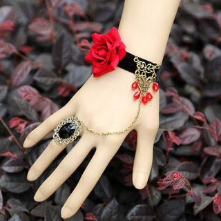 Flower Bracelet With Ring