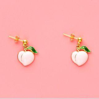 Peach Ear Stud / Clip-on Earring
