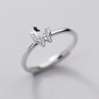 Sterling Silver Butterfly Ring Silver - One Size