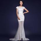 Cap-sleeve Lace Mermaid Wedding Dress