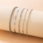 Set Of 5: Bracelet 19066 - Set Of 5 - Silver - One Size