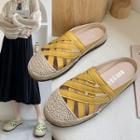 Perforated Espadrille Mules
