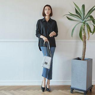 Pintuck-front Shirt