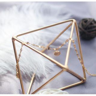 Alloy Disc Pendant Bracelet As Shown In Figure - One Size
