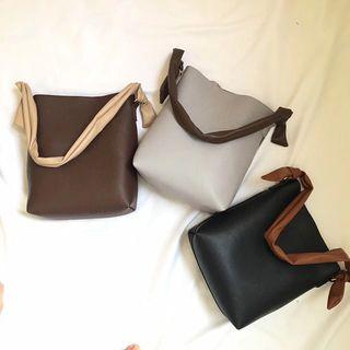 Set: Snap Button Shoulder Bag + Zipper Bag