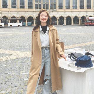 Long Loose-fit Trench Jacket