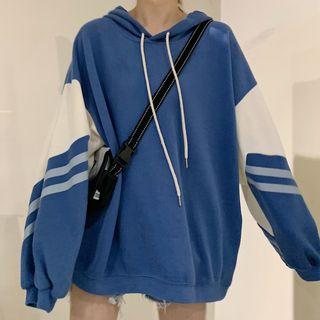 Color-panel Oversized Hoodie
