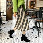 Checked Long H-line Skirt
