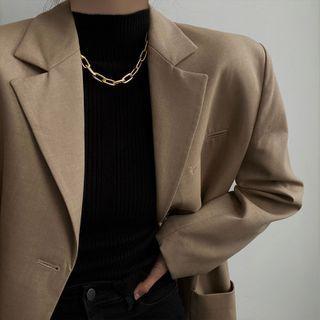 Chunky Chain Alloy Choker Choker - Gold - One Size