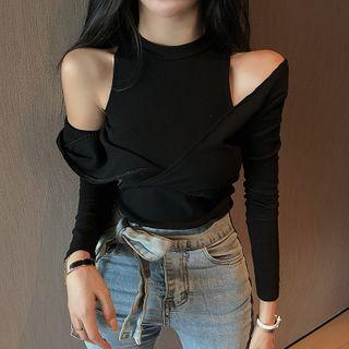 Mock Two-piece Cutout Top