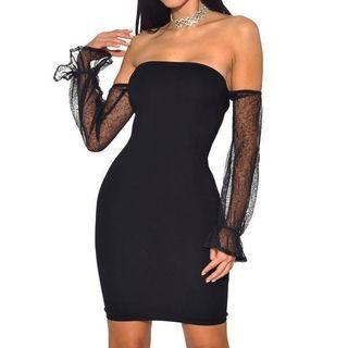Cold Long-sleeve Sheath Party Dress