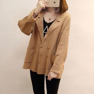 Notch Lapel Double-breasted Cardigan