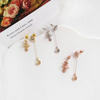 Non-matching Planet Dangle Earring