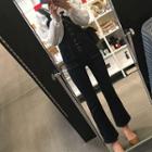 Button-down Boot-cut Denim Jumpsuit