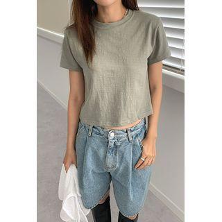 Plain Cropped M Lange T-shirt