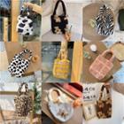 Patterned Furry Tote Bag