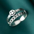 Smiley Face Ring S925silver - One Size