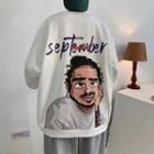 Round Neck Print Sweatshirt