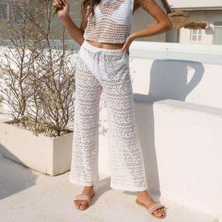 Lace Straight Leg Pants