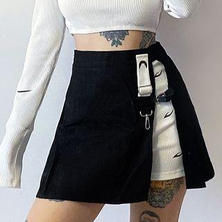 Mock Two Piece Mini Skirt
