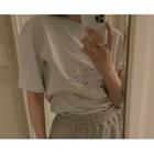 Short-sleeve Puppy-print T-shirt