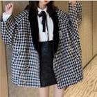 Tie-neck Shirt / Double-breasted Houndstooth Jacket
