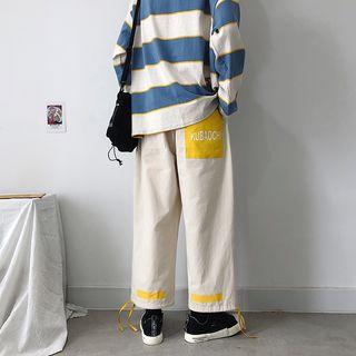 Color-block Patch Jogger Pants