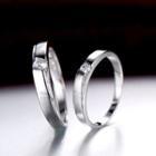 Diamante 925 Sterling Silver Couple Matching Ring