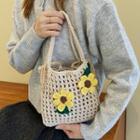 Flower Knit Hand Bag