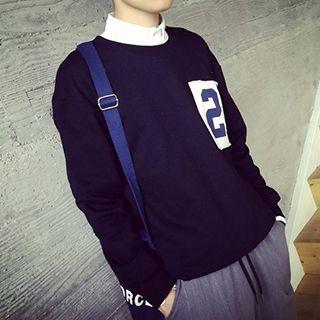 Number Applique Pullover